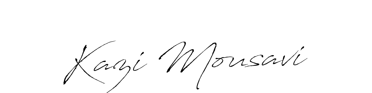 Design your own signature with our free online signature maker. With this signature software, you can create a handwritten (Antro_Vectra) signature for name Kazi Mousavi. Kazi Mousavi signature style 6 images and pictures png